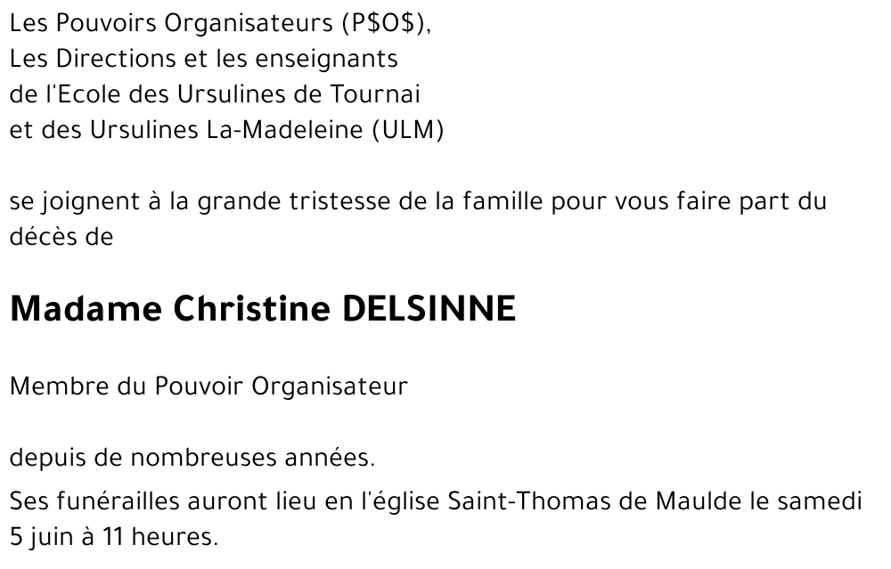 Christine DELSINNE