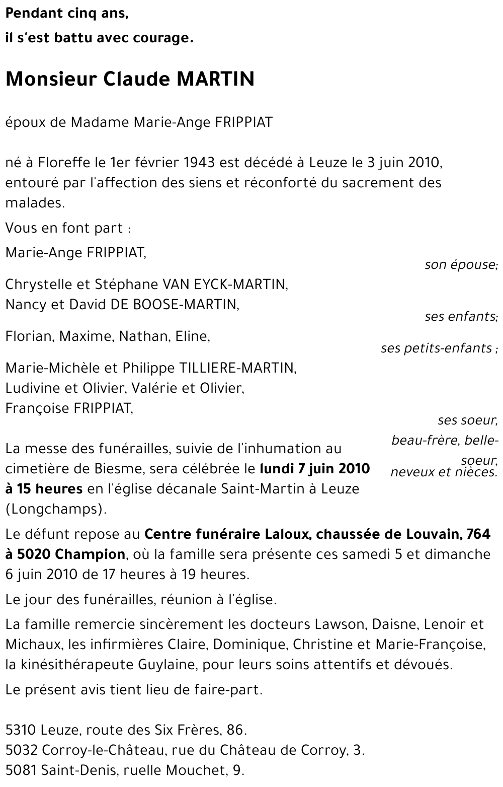 Claude MARTIN