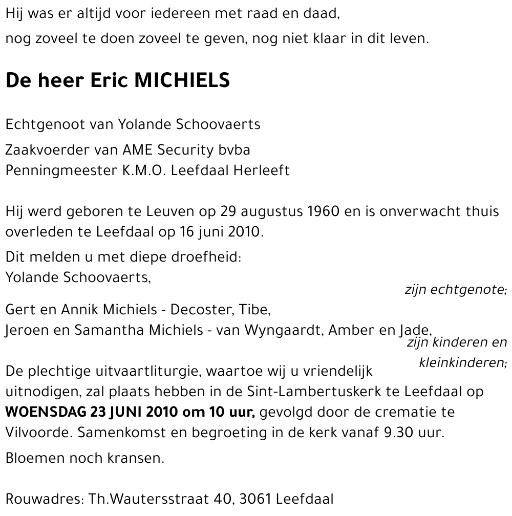 Eric MICHIELS