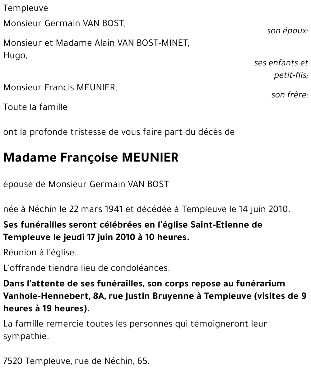 Françoise MEUNIER