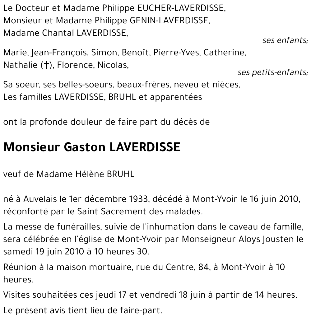 Gaston LAVERDISSE