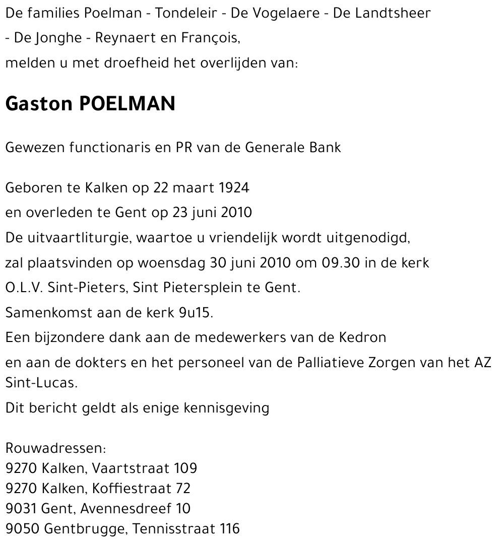 Gaston POELMAN