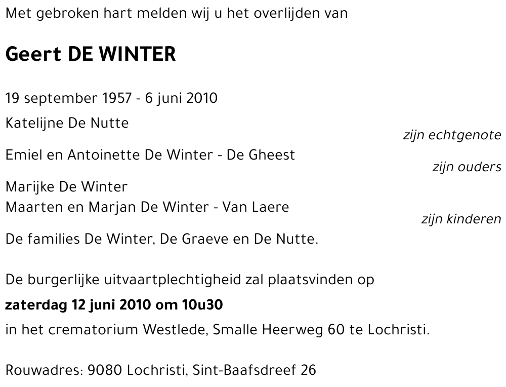 Geert DE WINTER