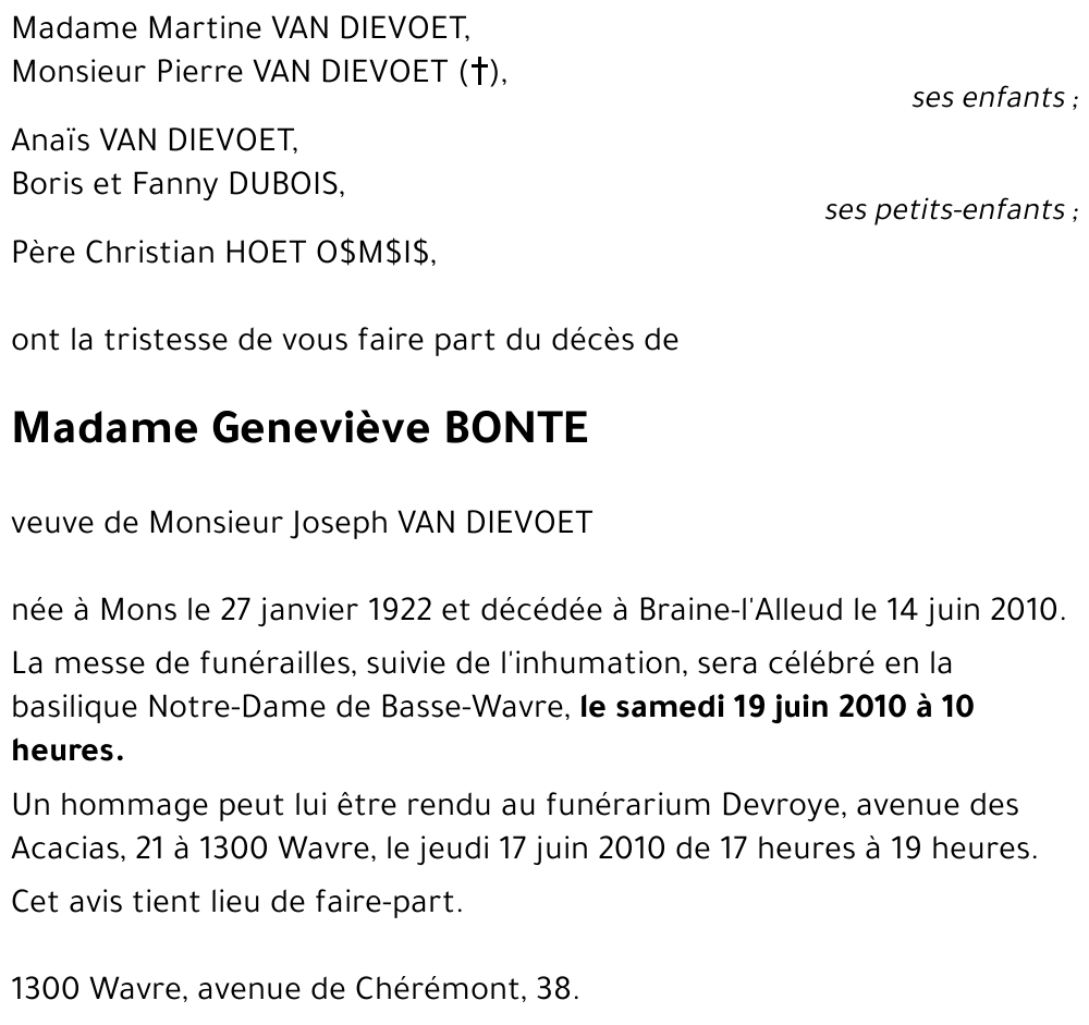 Geneviève BONTE