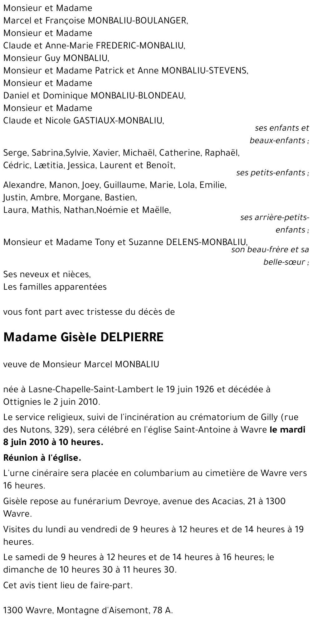 Gisèle DELPIERRE