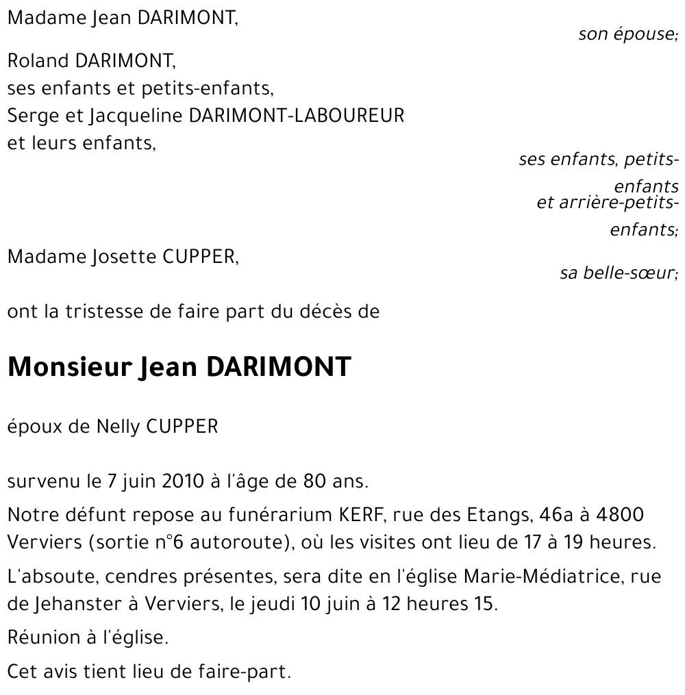 Jean DARIMONT