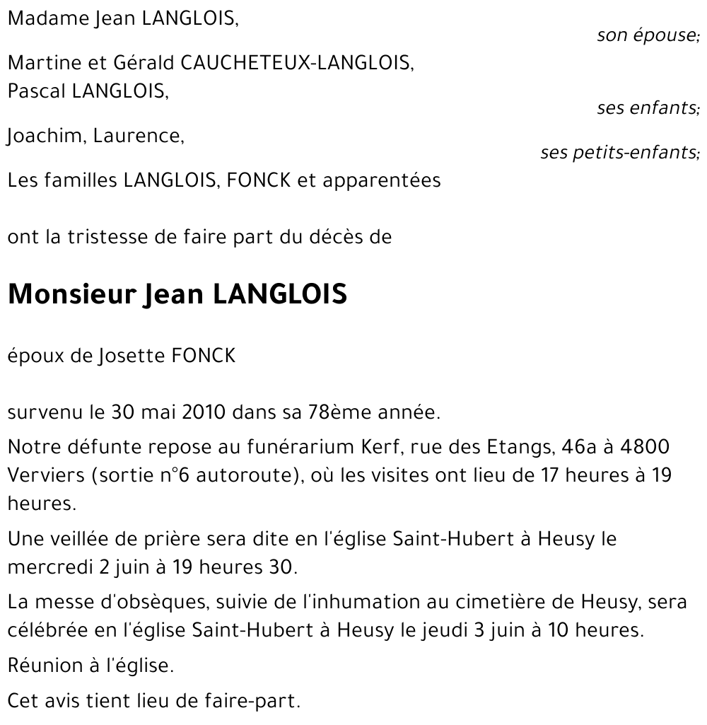 Jean LANGLOIS