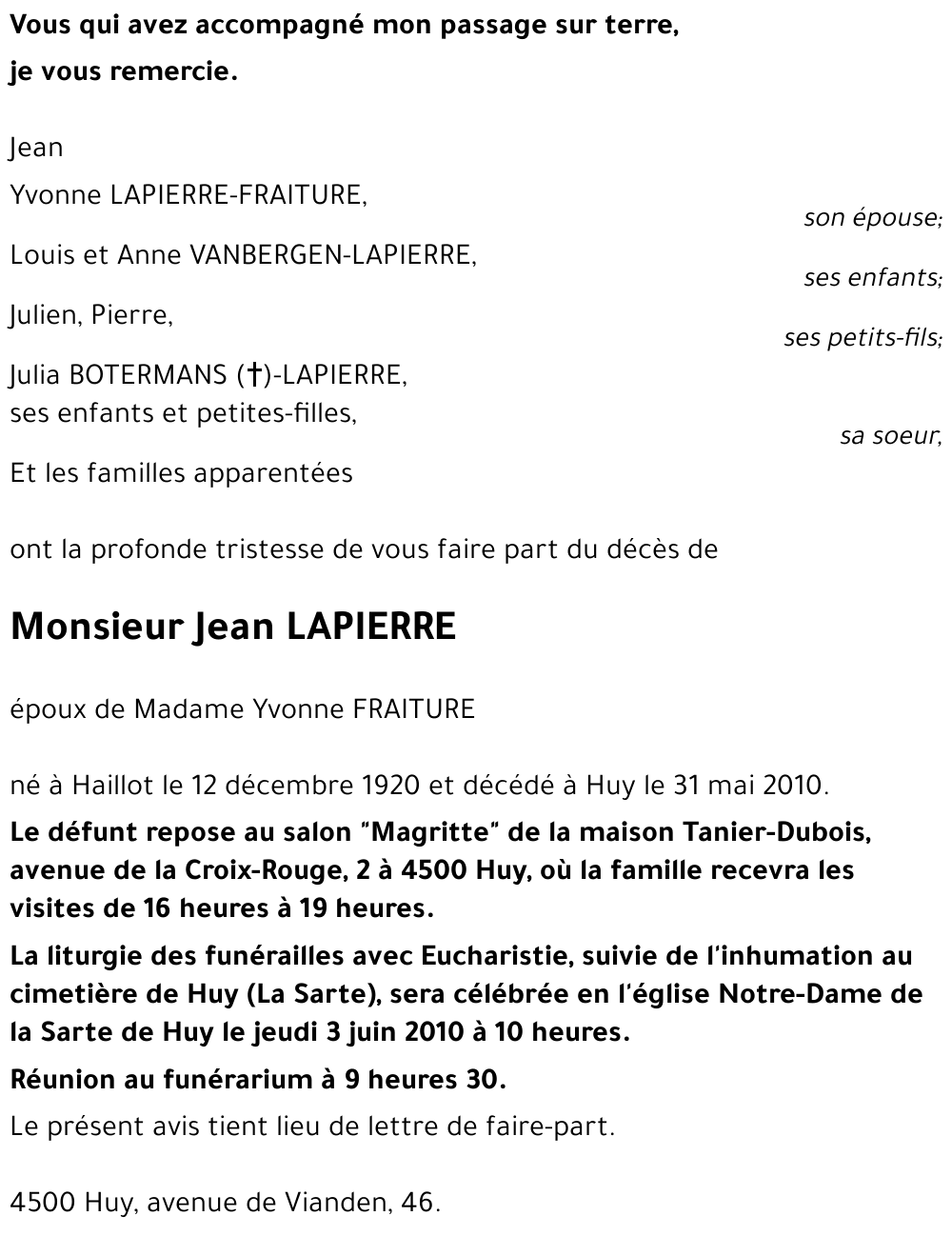 Jean LAPIERRE