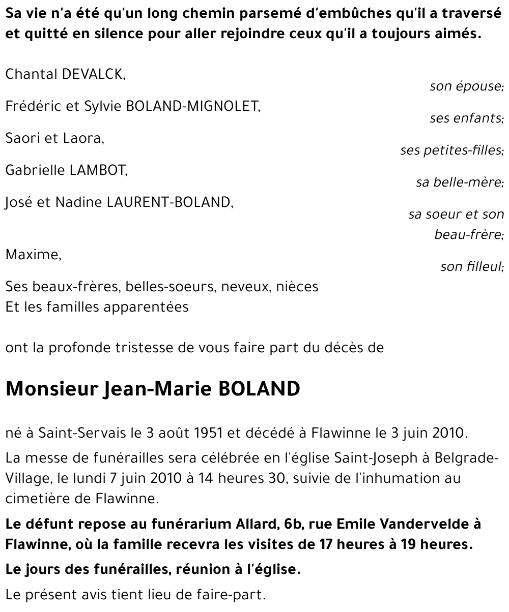 Jean-Marie BOLAND