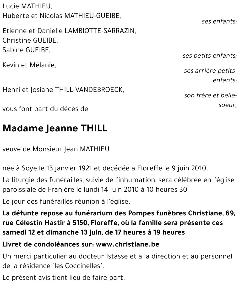 Jeanne THILL