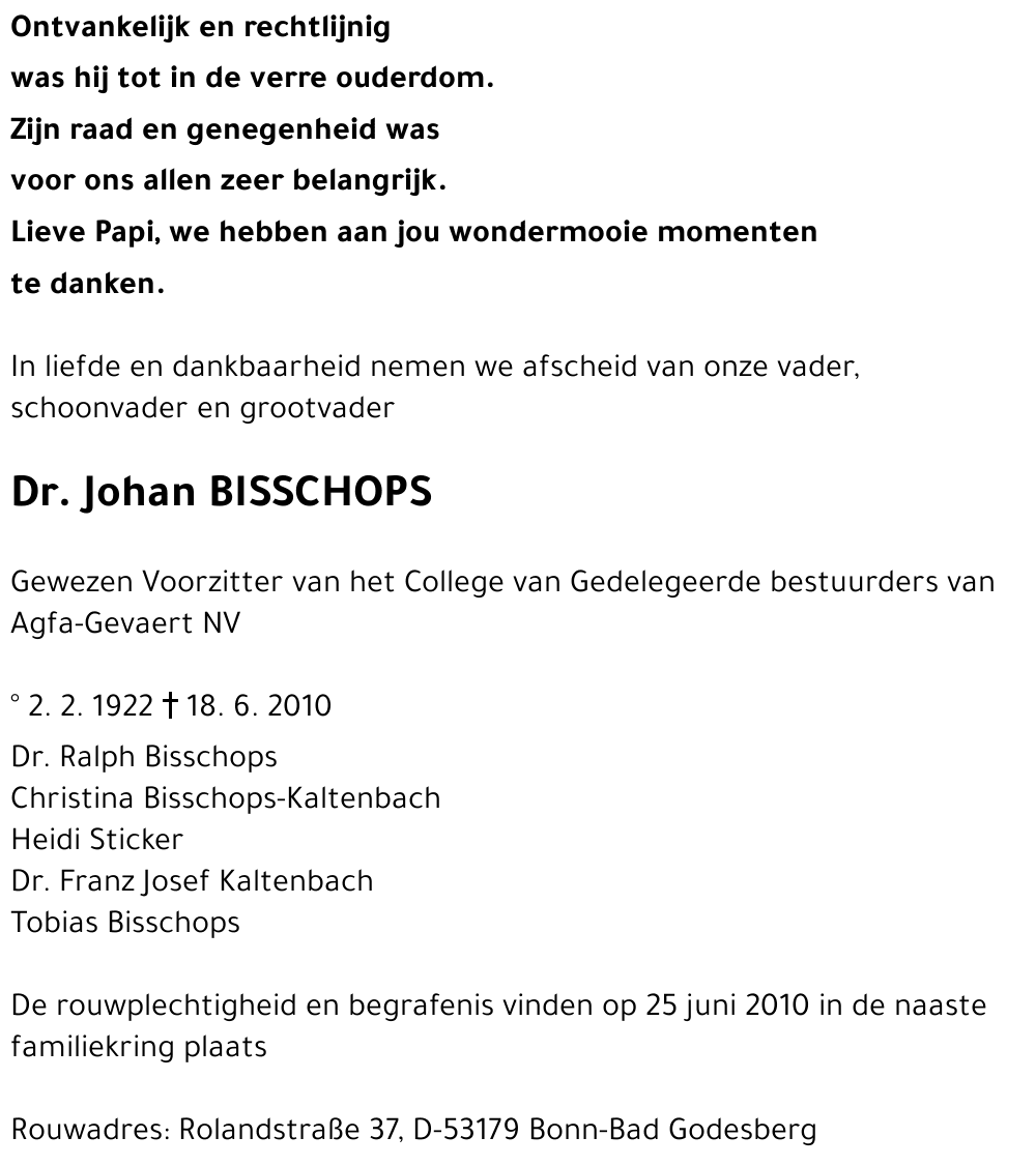 Johan BISSCHOPS