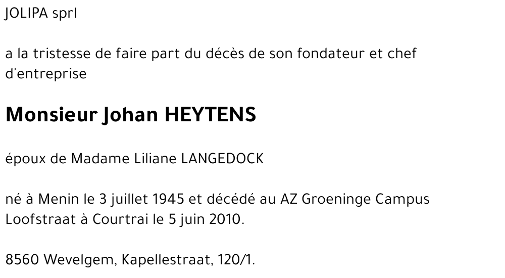 Johan HEYTENS