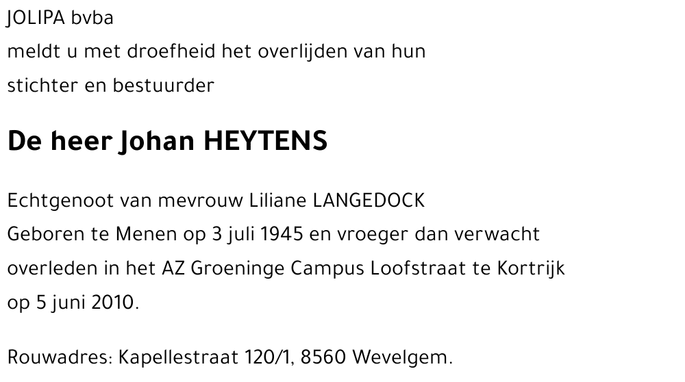 Johan HEYTENS