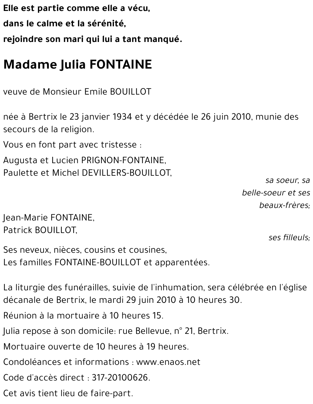 Julia FONTAINE