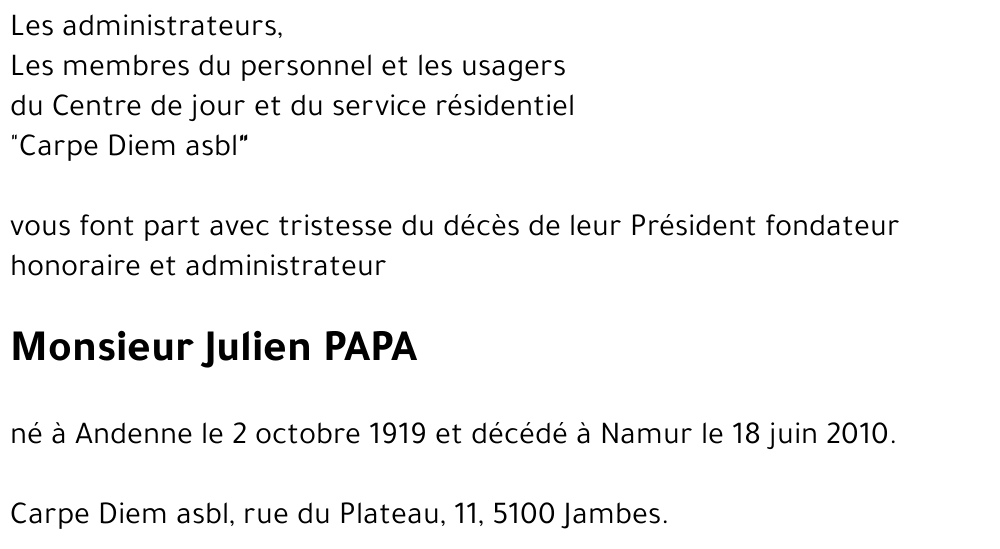 Julien PAPA