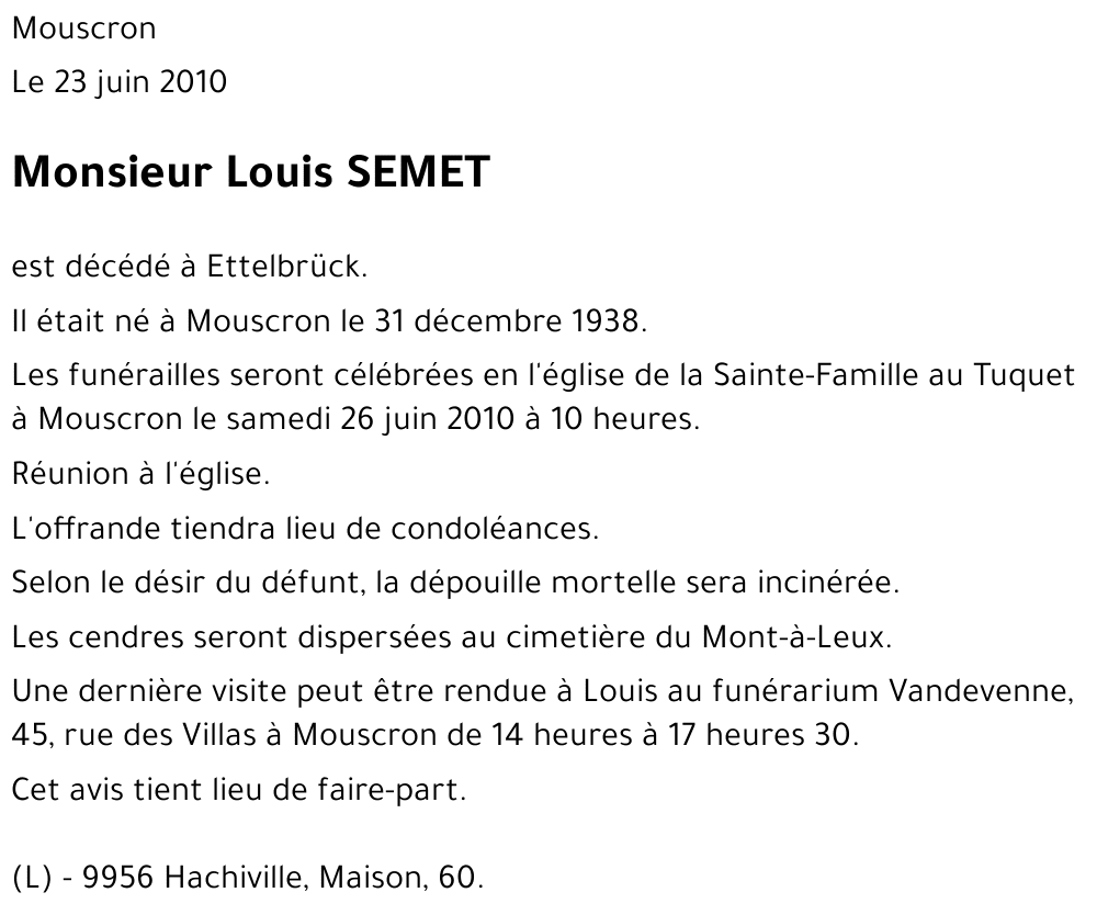 Louis SEMET