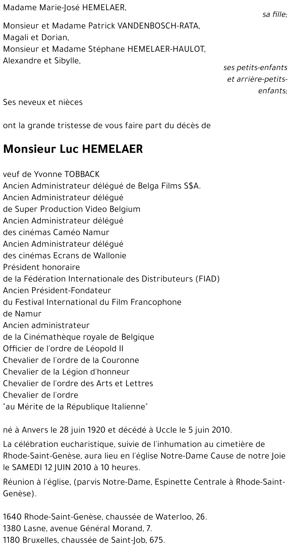 Luc HEMELAER