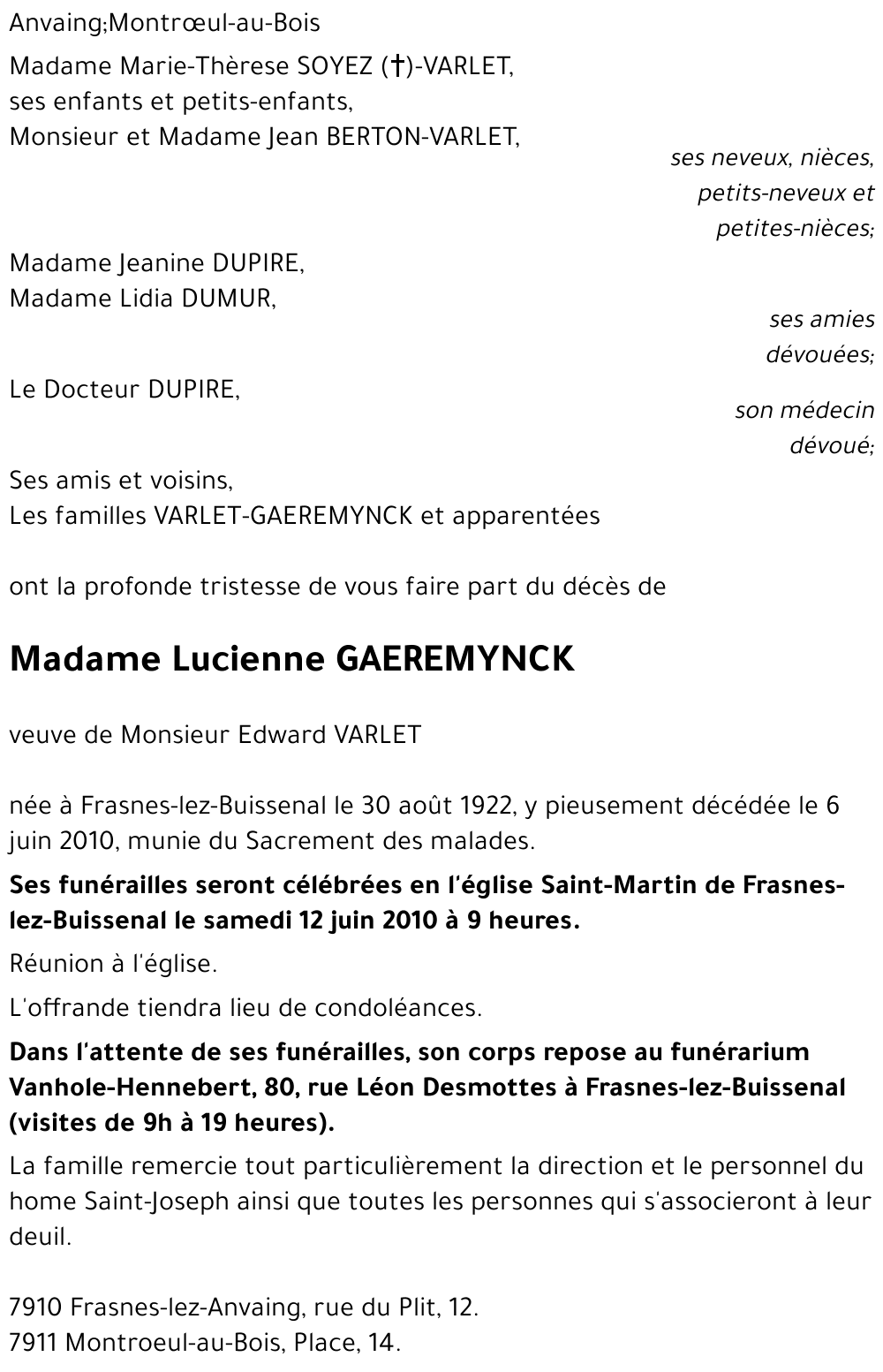 Lucienne Gaeremynck