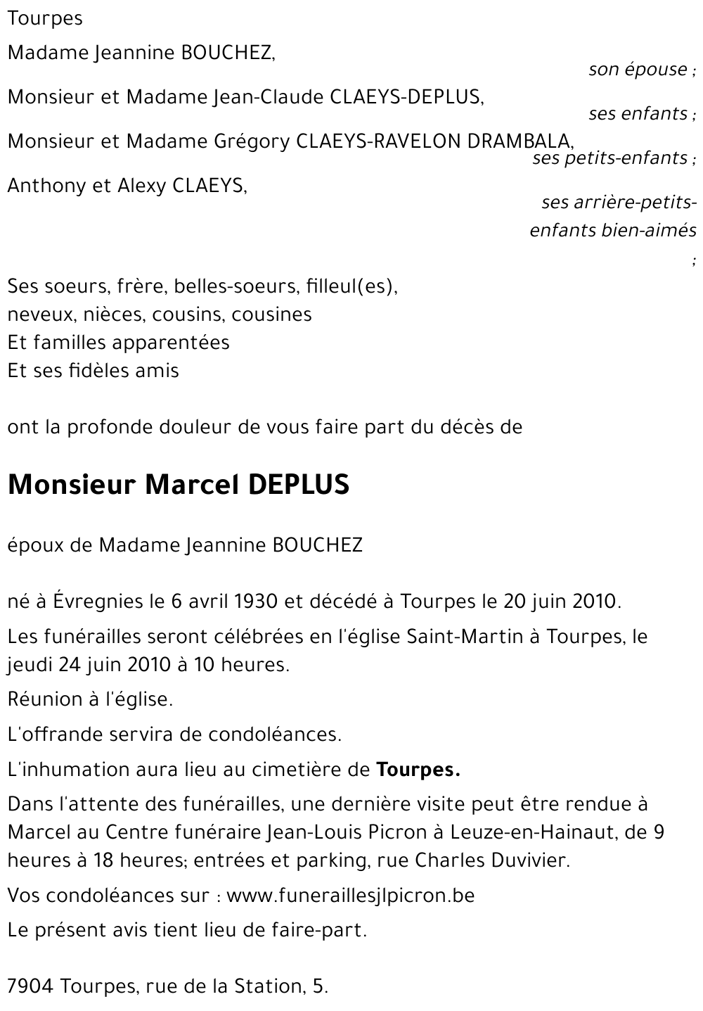 Marcel DEPLUS