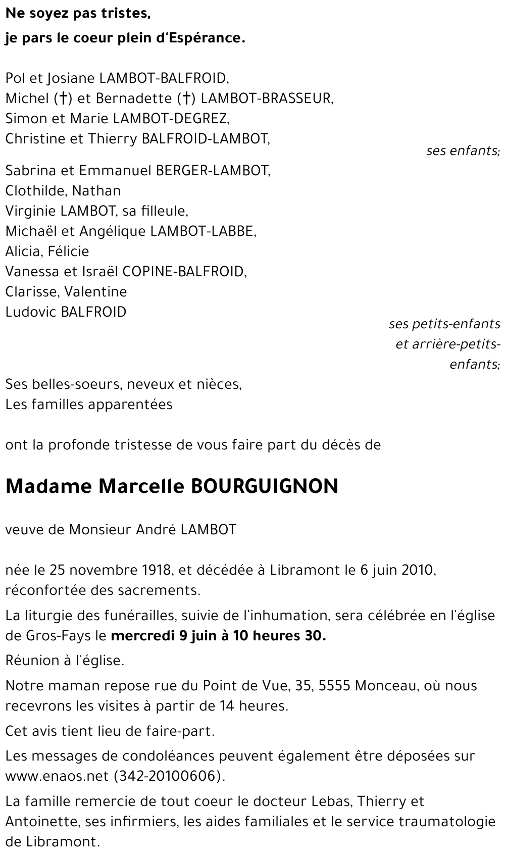 Marcelle BOURGUIGNON