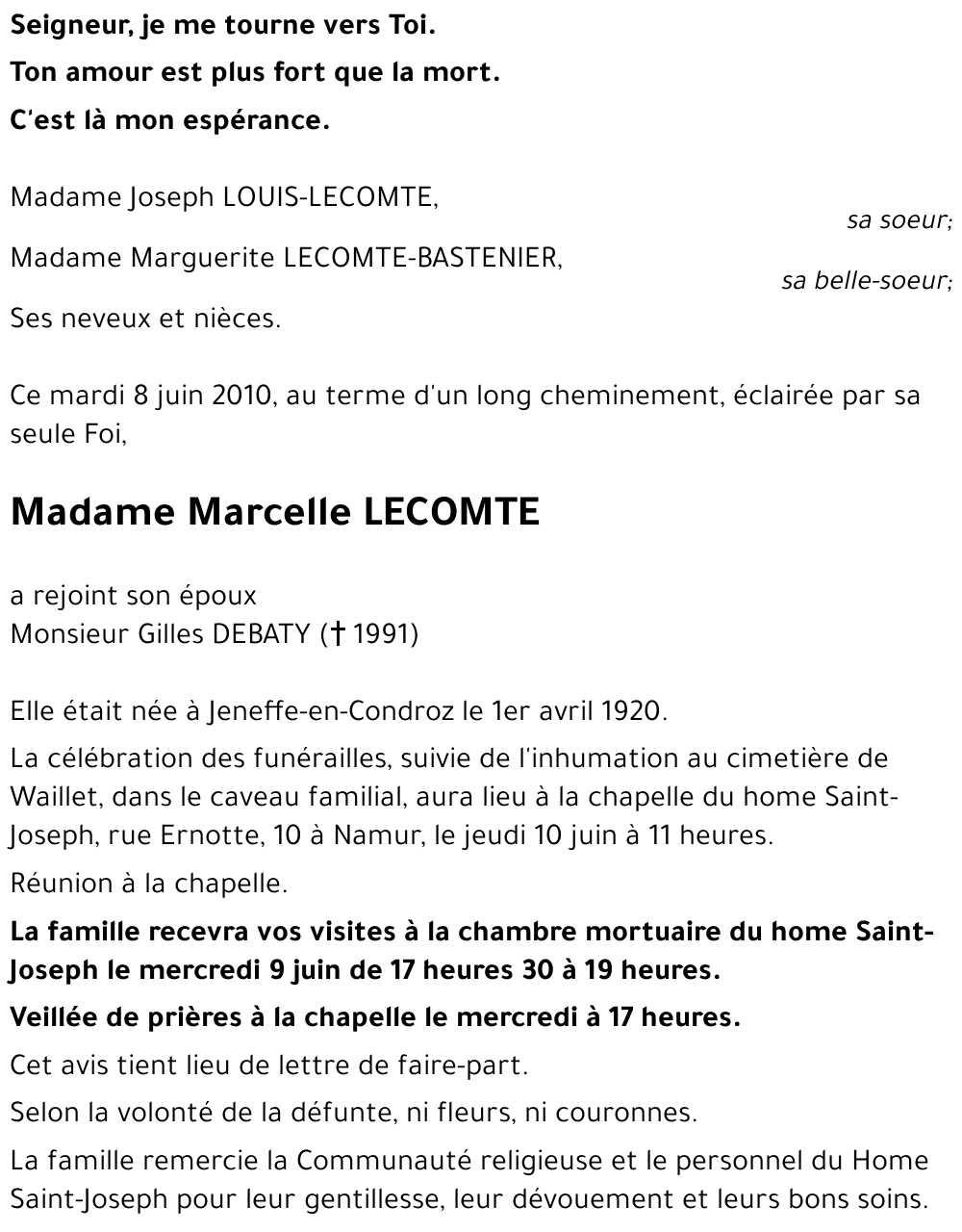 Marcelle LECOMTE