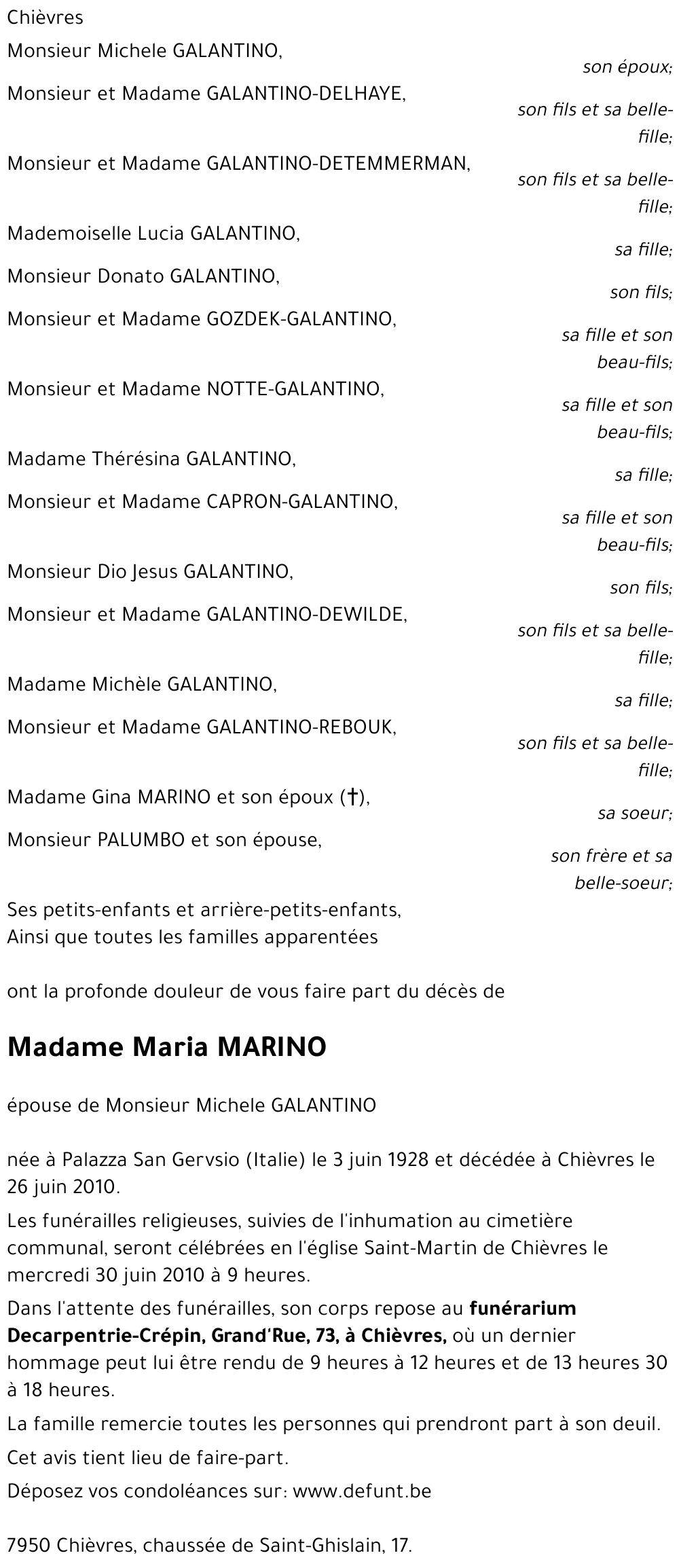 Maria MARINO