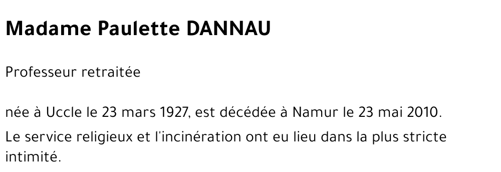 Paulette DANNAU
