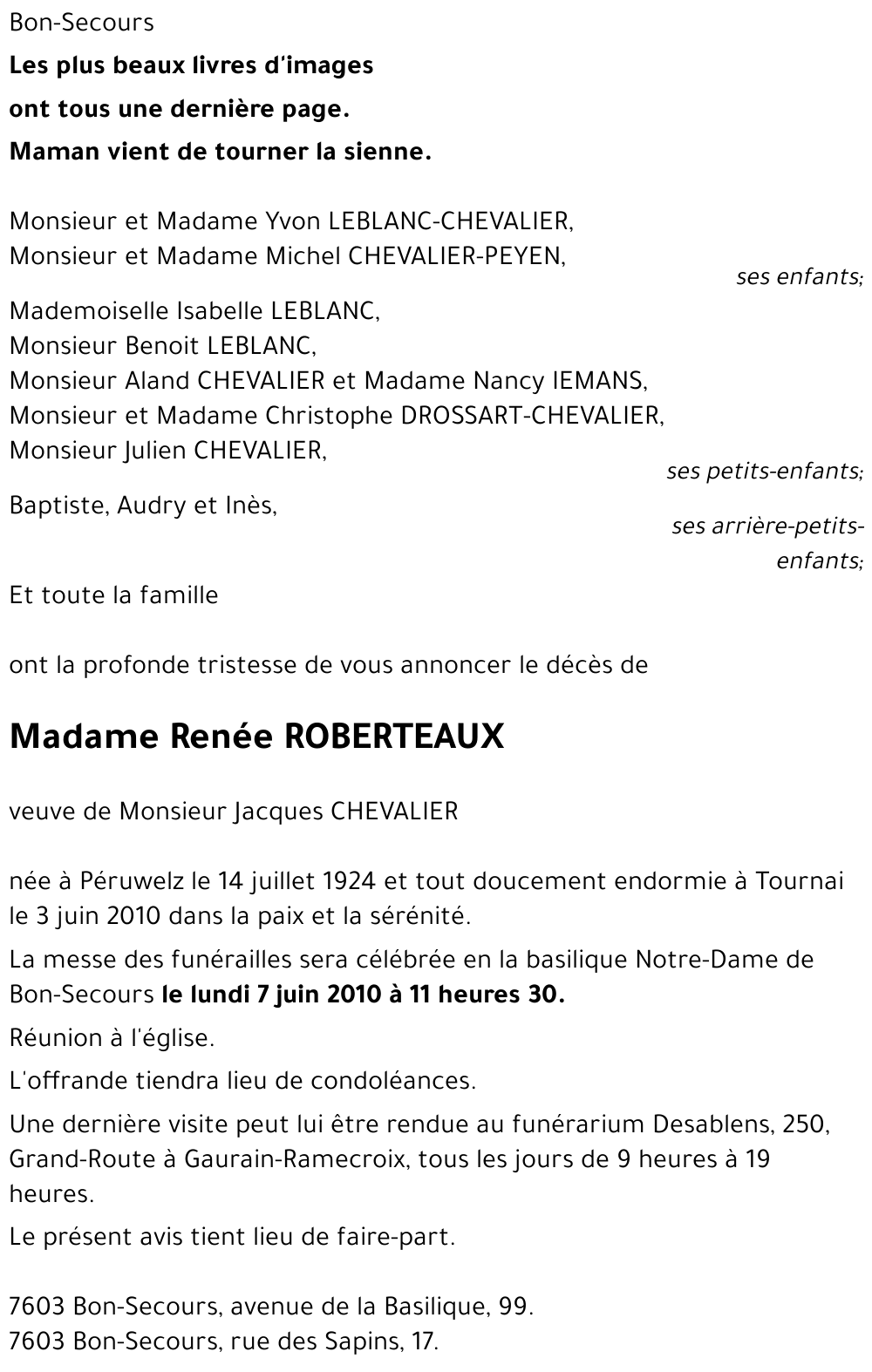 Renée ROBERTEAUX