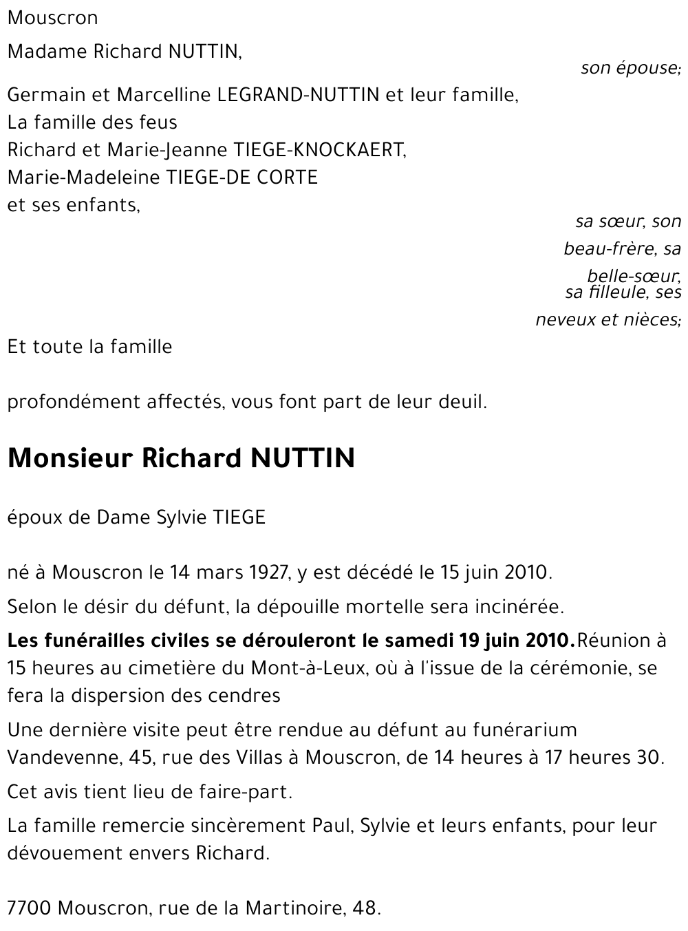 Richard NUTTIN