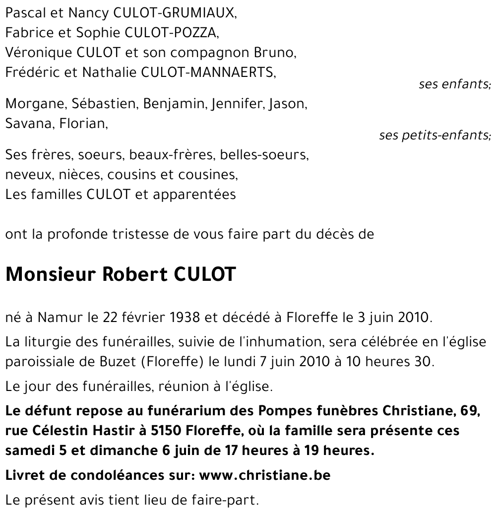 Robert CULOT