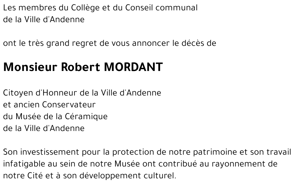 Robert MORDANT