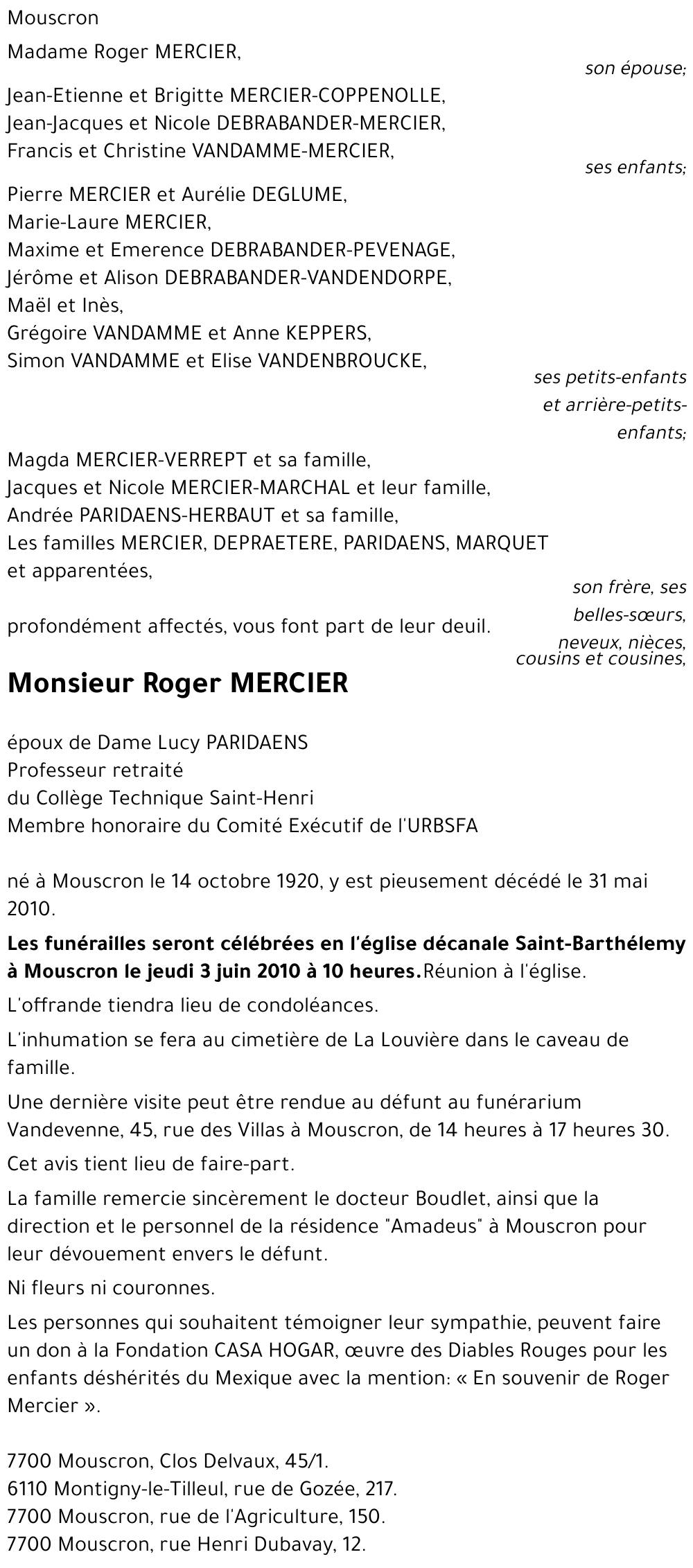 Roger MERCIER