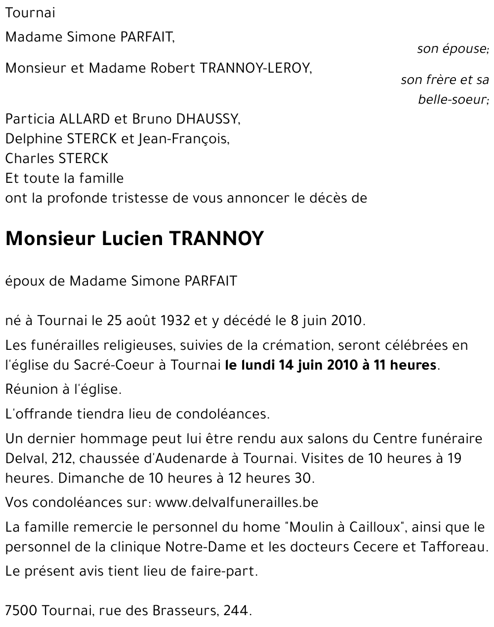 TRANNOY Lucien