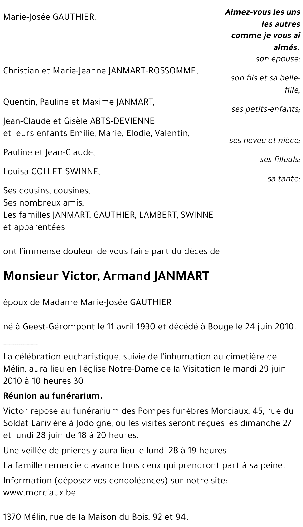 Victor, Armand JANMART