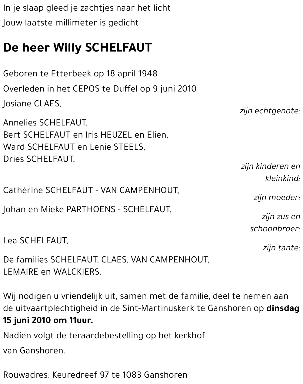 Willy SCHELFAUT