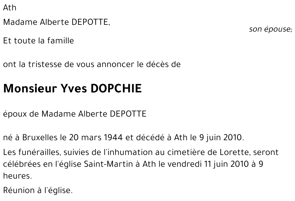 Yves DOPCHIE