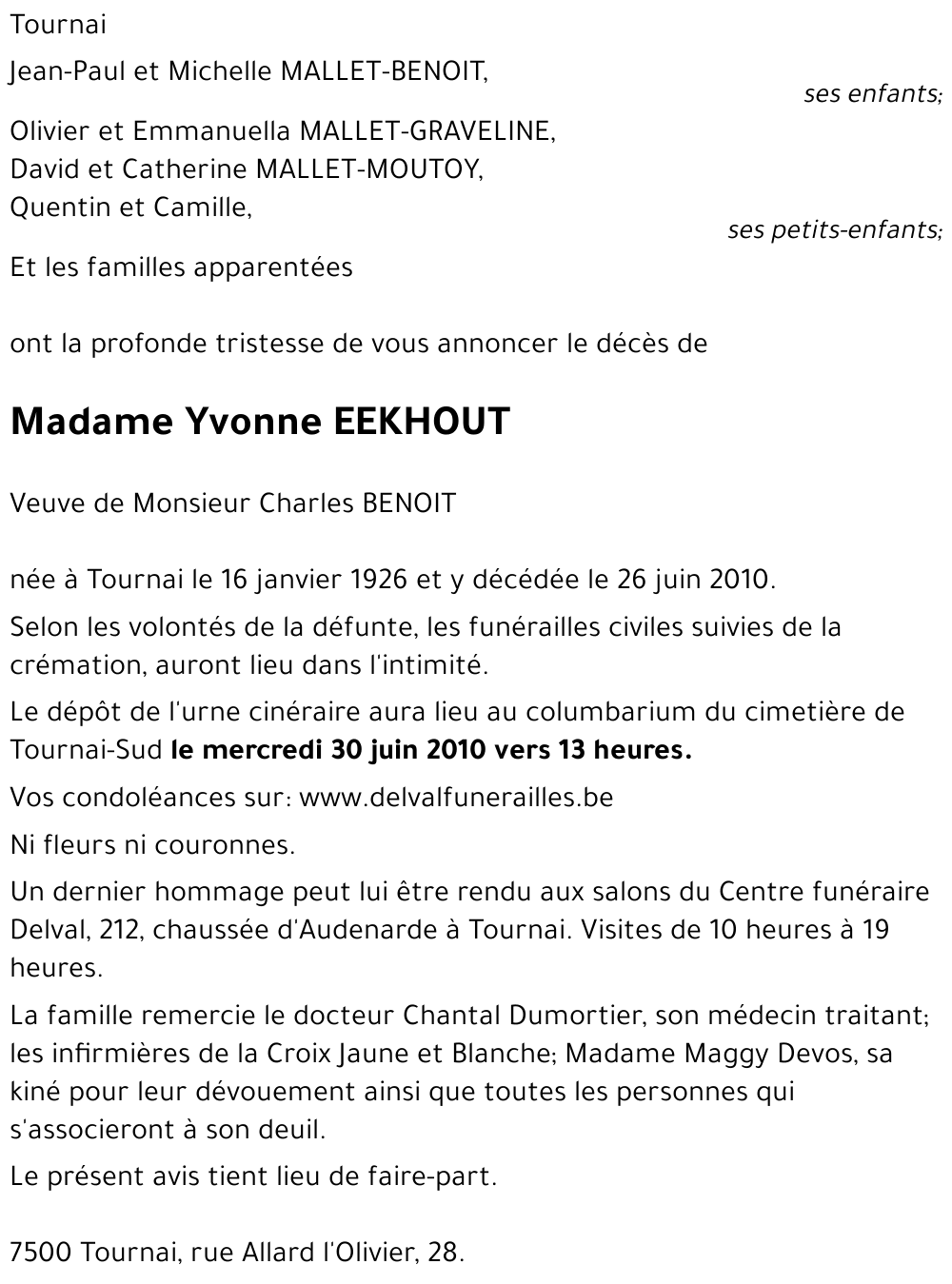 Yvonne EEKHOUT
