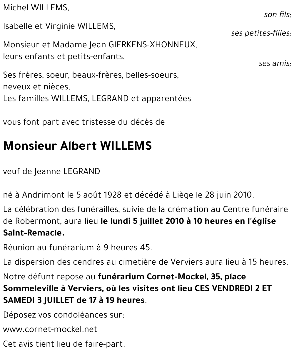 Albert WILLEMS