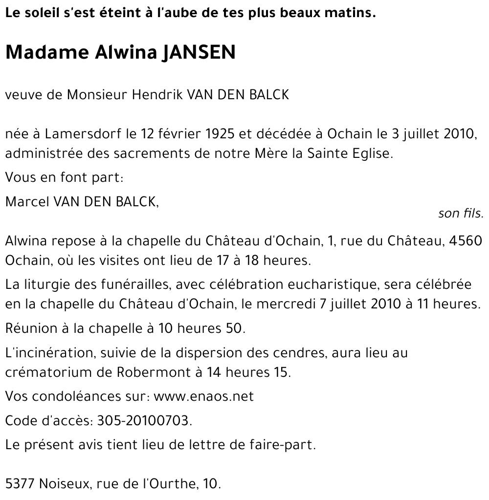 Alwina JANSEN