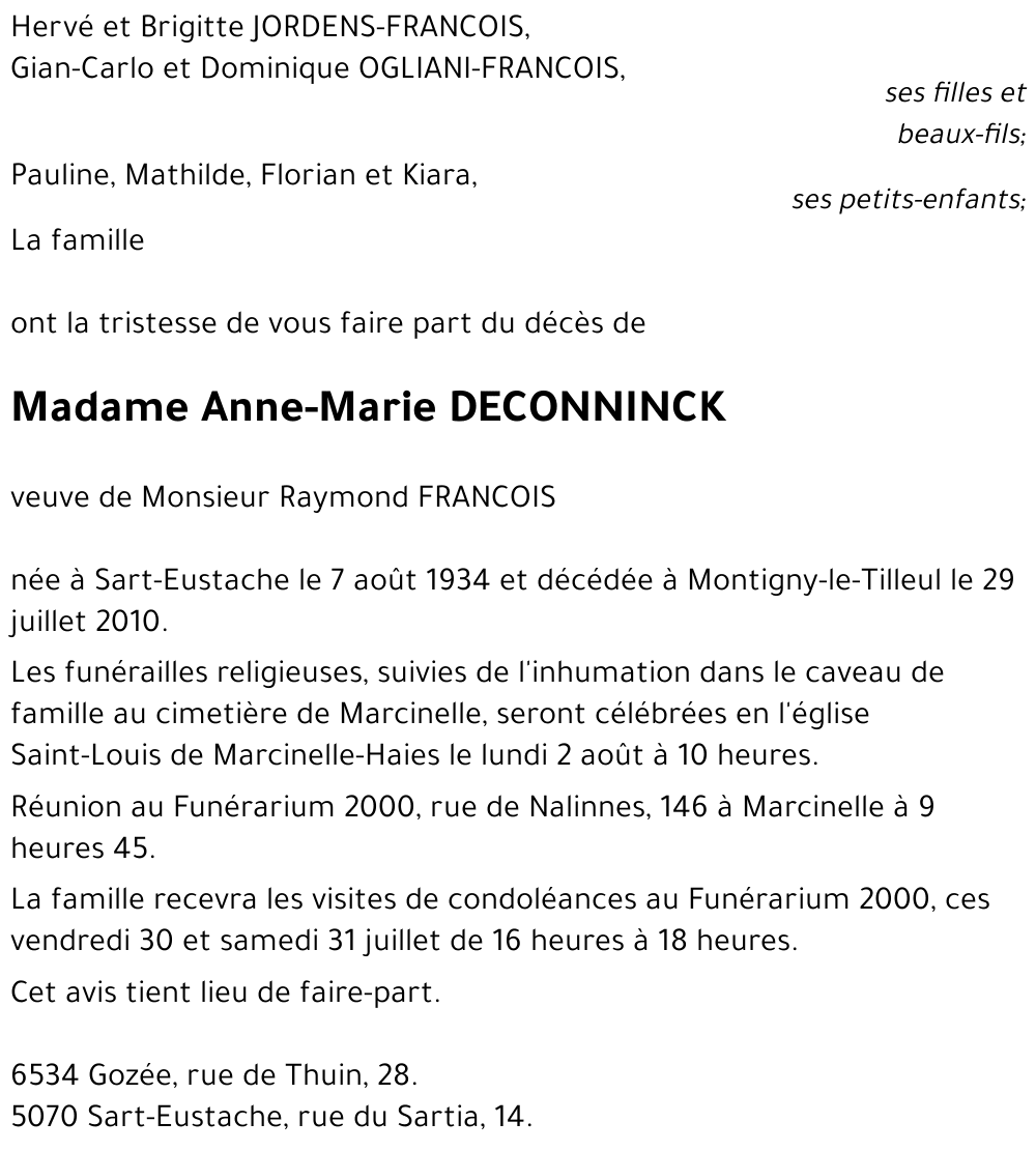 Anne-Marie DECONNINCK