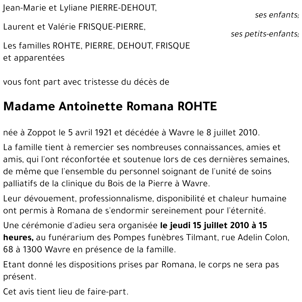 Antoinette Romana ROHTE