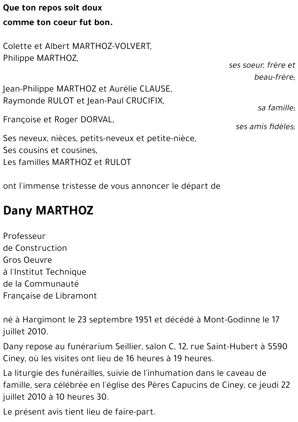 Dany MARTHOZ