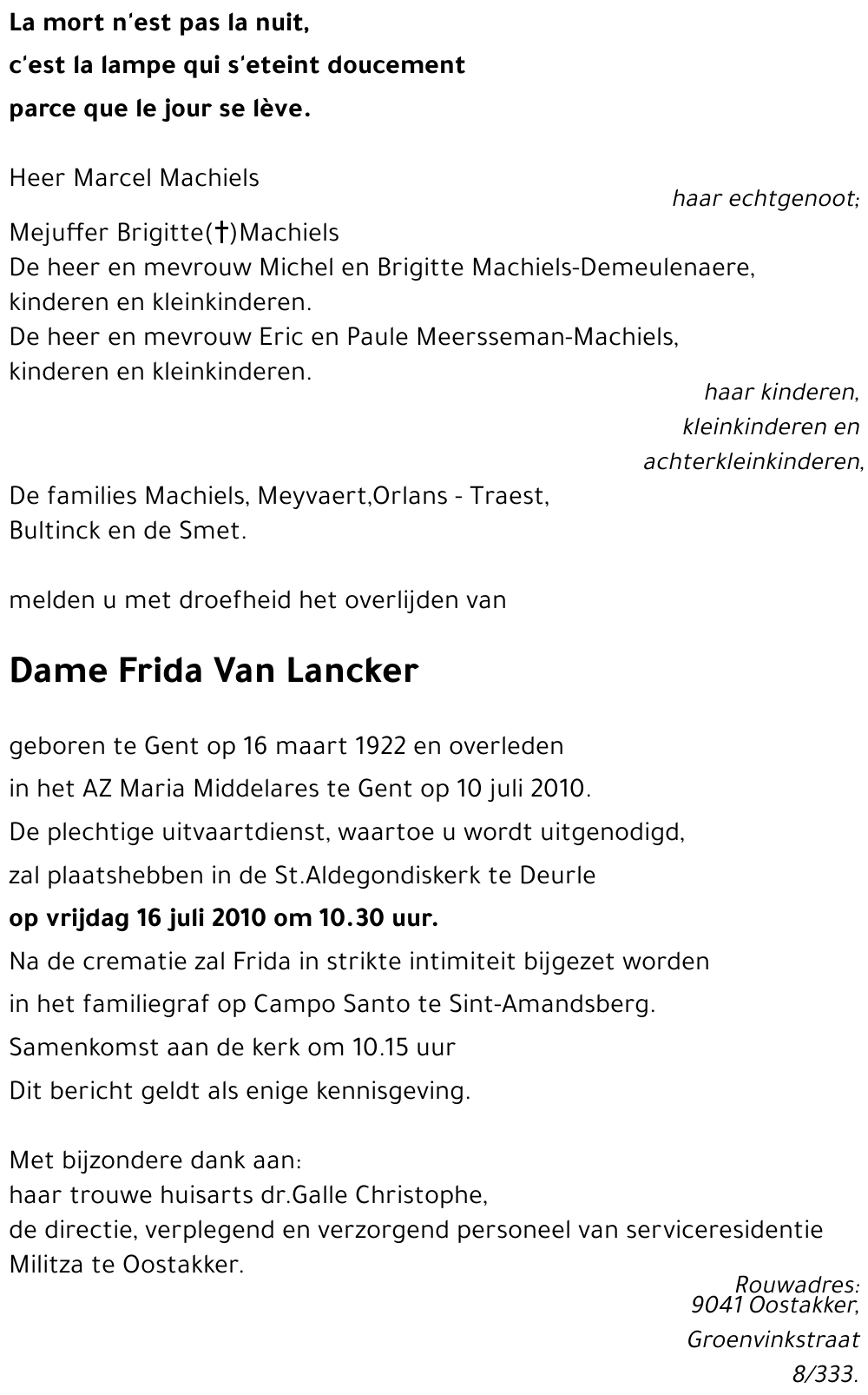 Frida Van Lancker