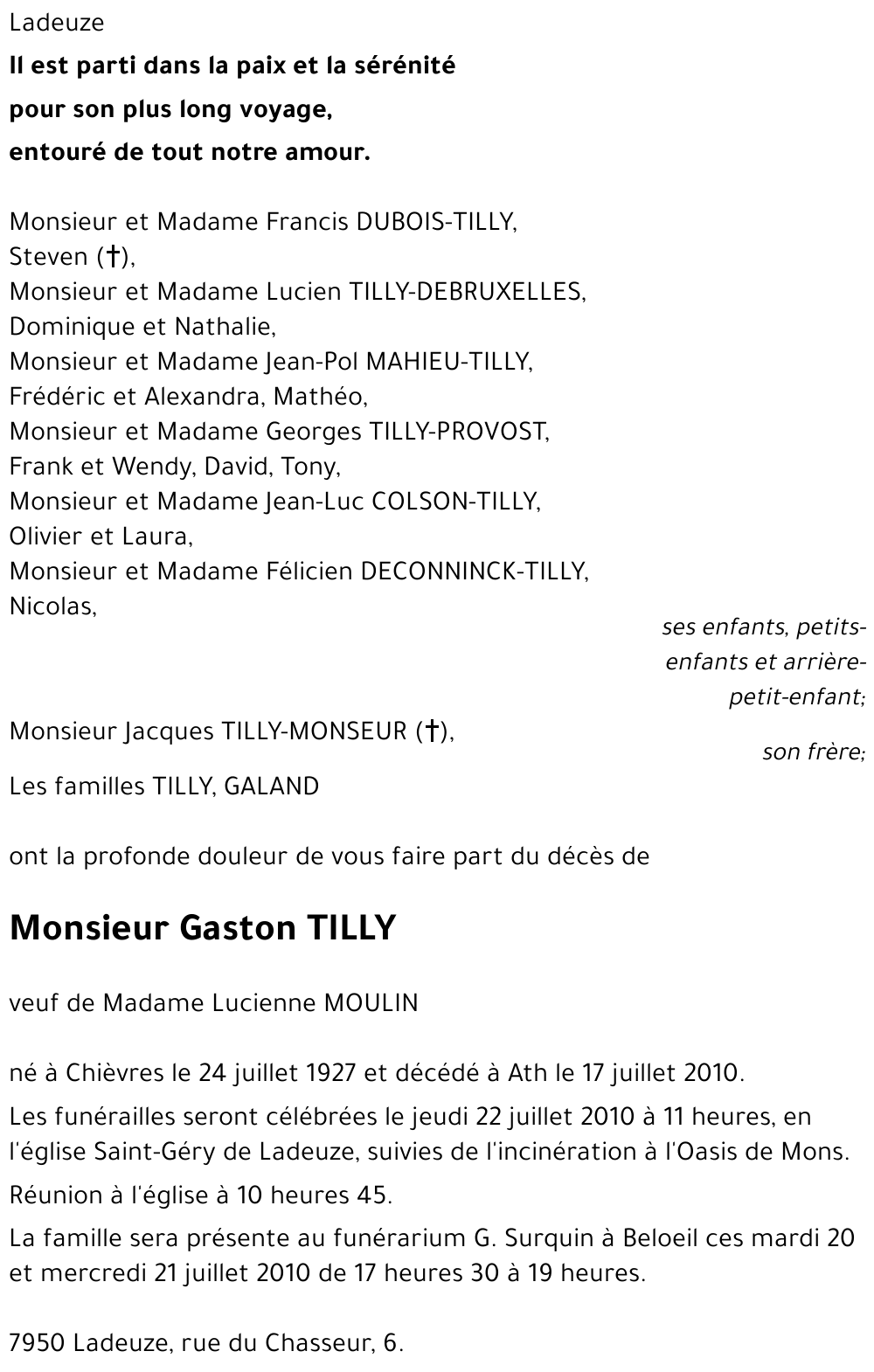 Gaston TILLY