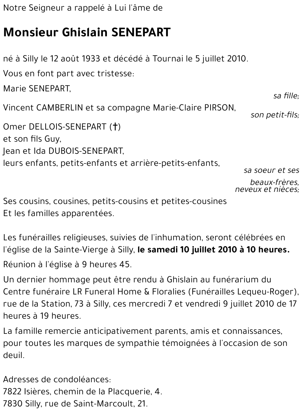 Ghislain SENEPART