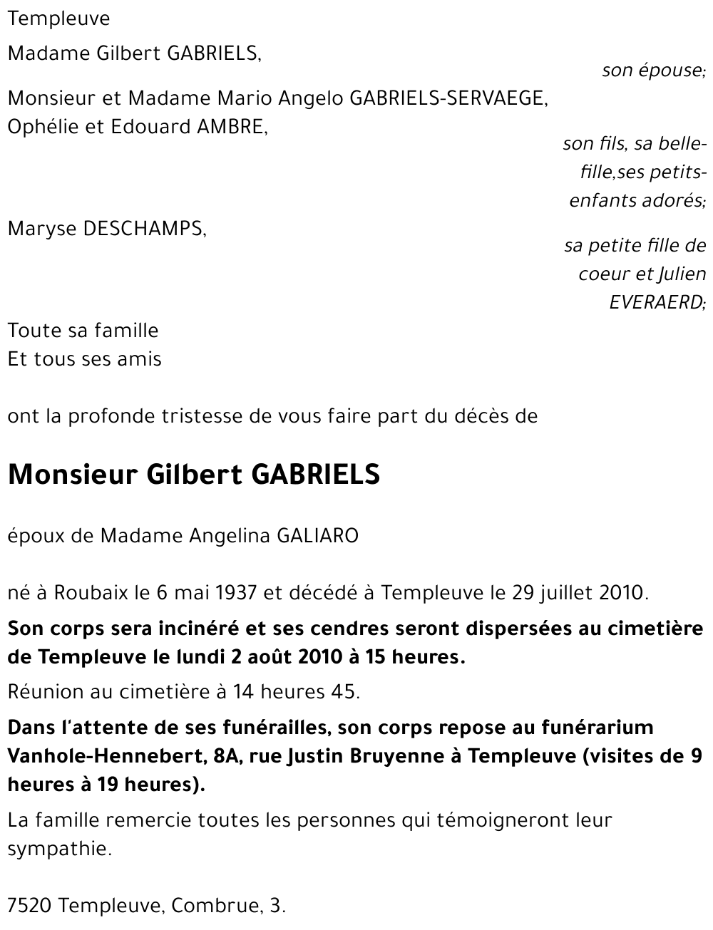 Gilbert GABRIELS