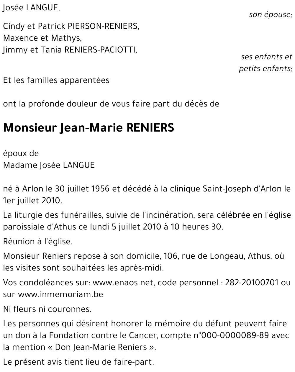 Jean-Marie RENIERS