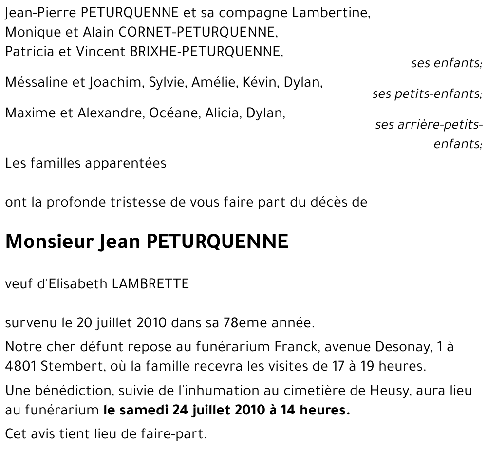 Jean PETURQUENNE