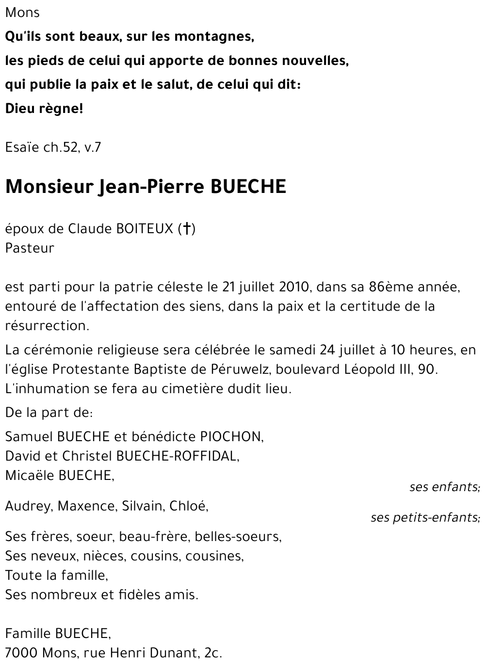 Jean-Pierre BUECHE