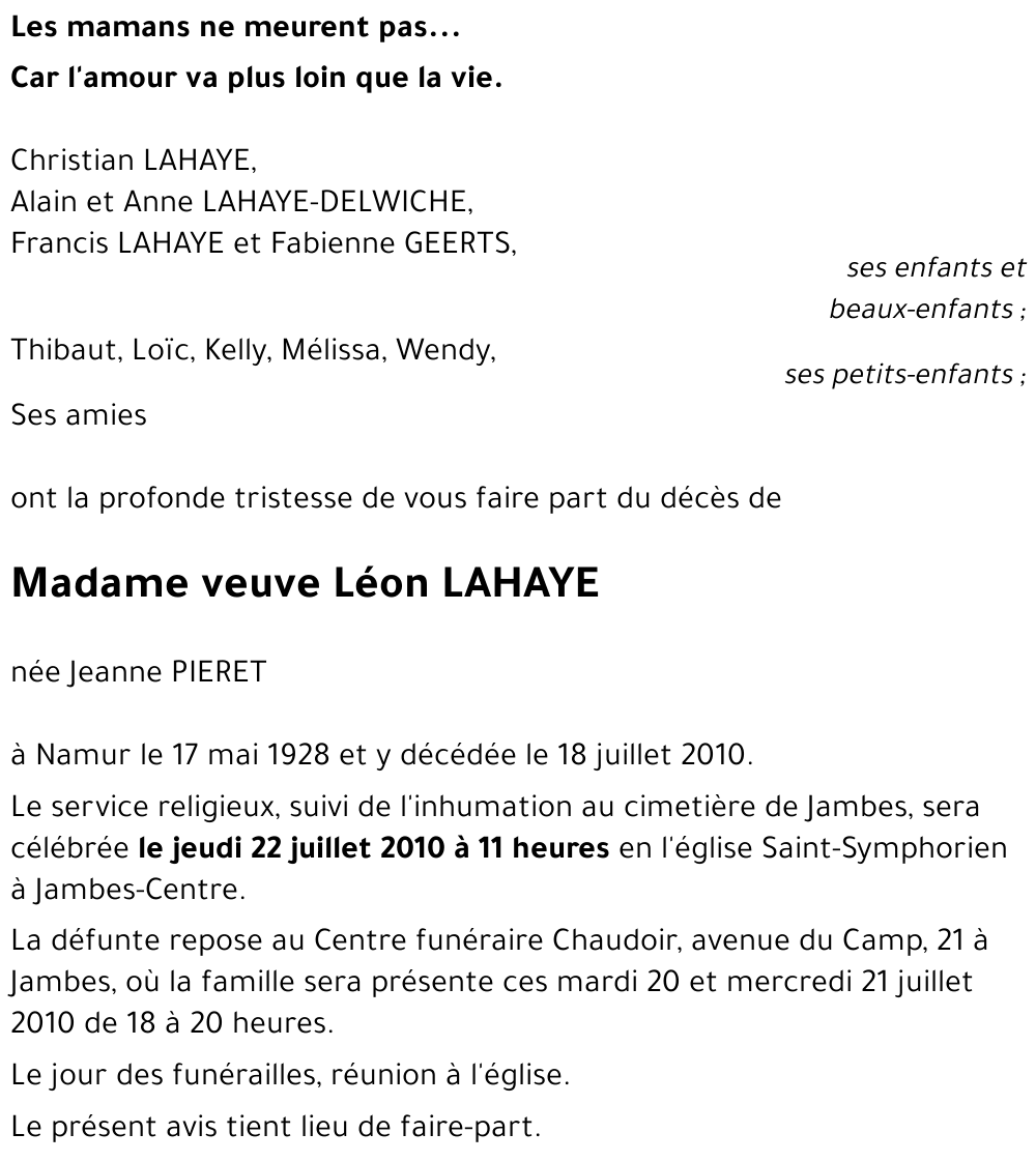 Jeanne PIERET